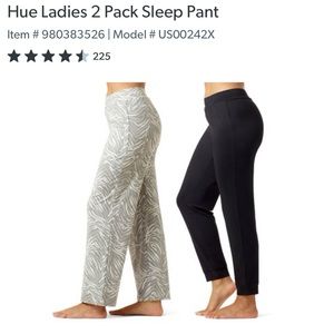 Hue brand. 2 Pair Pajama Pants (sold as a set)  2 for 1 price. Women’s XXL